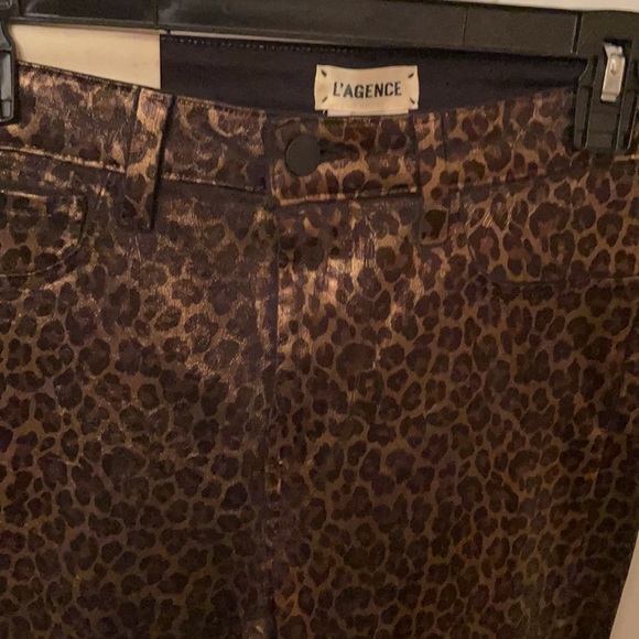 L’agencd mid rise leopard pattern coated pant - Picture 3 of 6